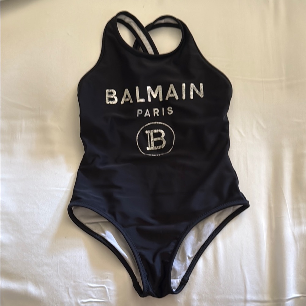 Balmain Kids Black One Piece Swimsuit - used